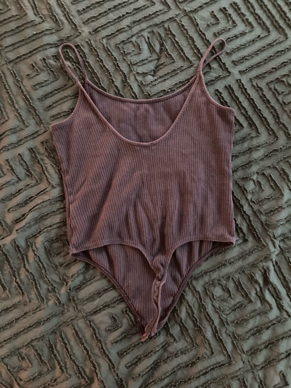 Express charcoal body suit with low back. - Picture 4 of 5